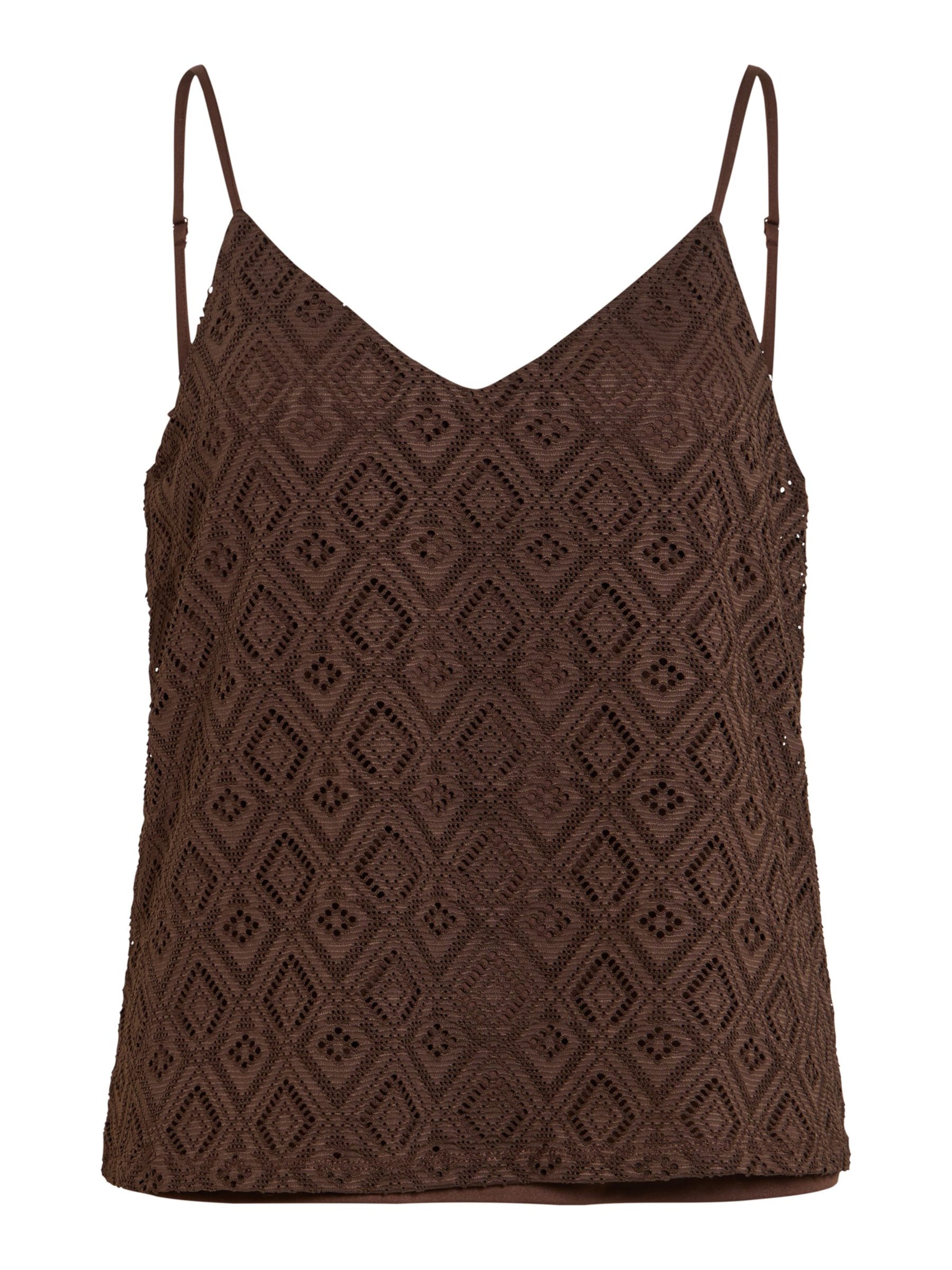 VILA Top 'VINUSA' in Brown: front