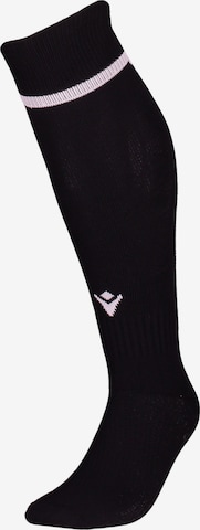 MACRON Soccer Socks in Black: front