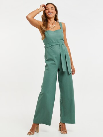 Threadbare Jumpsuit 'Lemony' in Groen: voorkant