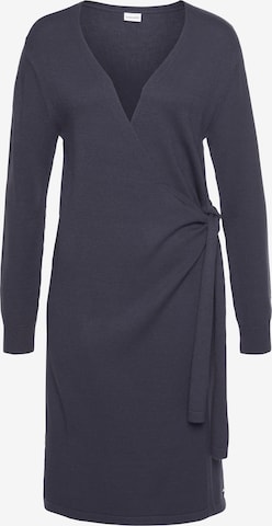 LASCANA Strickkleid in Grau: predná strana