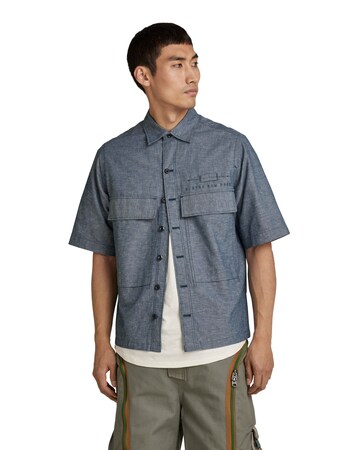 G-Star RAW Slim fit Button Up Shirt in Grey: front