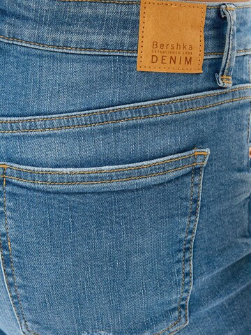 Bershka Skinny Džínsy - Modrá