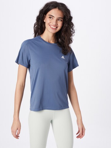 ADIDAS SPORTSWEAR - Camisa funcionais 'Run It ' em azul: frente