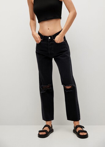 MANGO Loosefit Farmer 'Selina' - fekete: elől