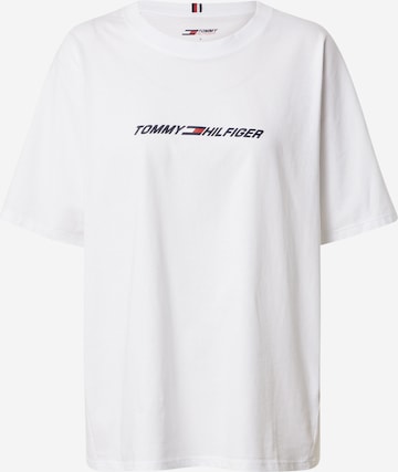 Tommy Sport Funkční tričko – bílá: přední strana