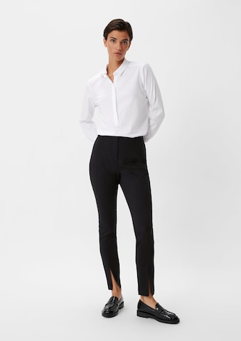 COMMA Slimfit Broek in Zwart