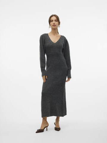 VERO MODA Knit dress 'ANGALINA' in Grey: front