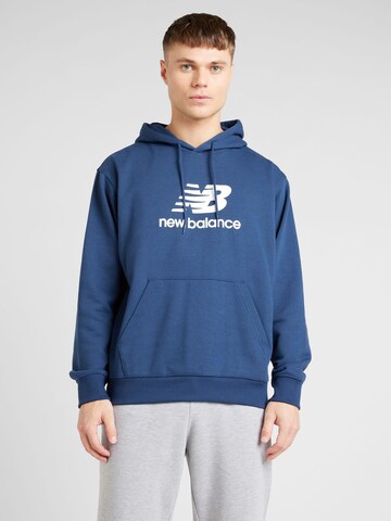 Sweat-shirt new balance en bleu : devant