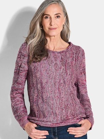 Goldner Pullover in Pink: Vorderseite