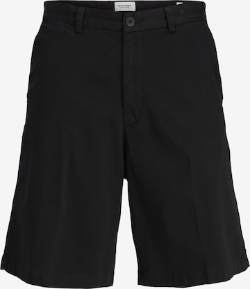 JACK & JONES Loose fit Trousers with creases in Black: front
