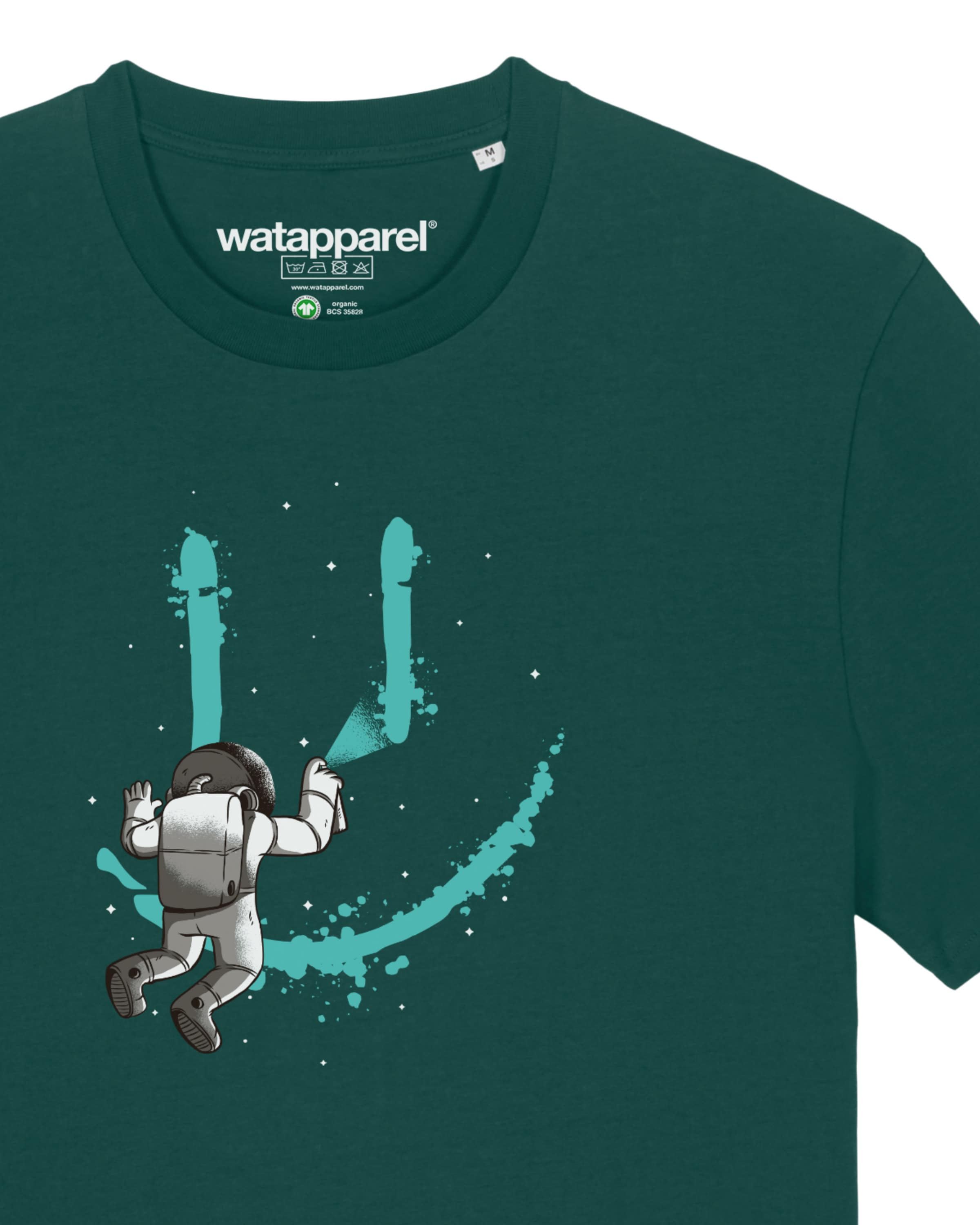 Watapparel Shirt ' Graffiti Astronaut ' in Groen