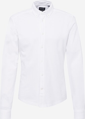 Only & Sons Regular fit Button Up Shirt in White: front