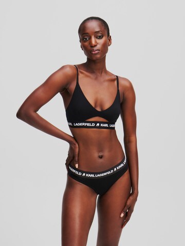 Karl Lagerfeld - Tanga en negro: frente