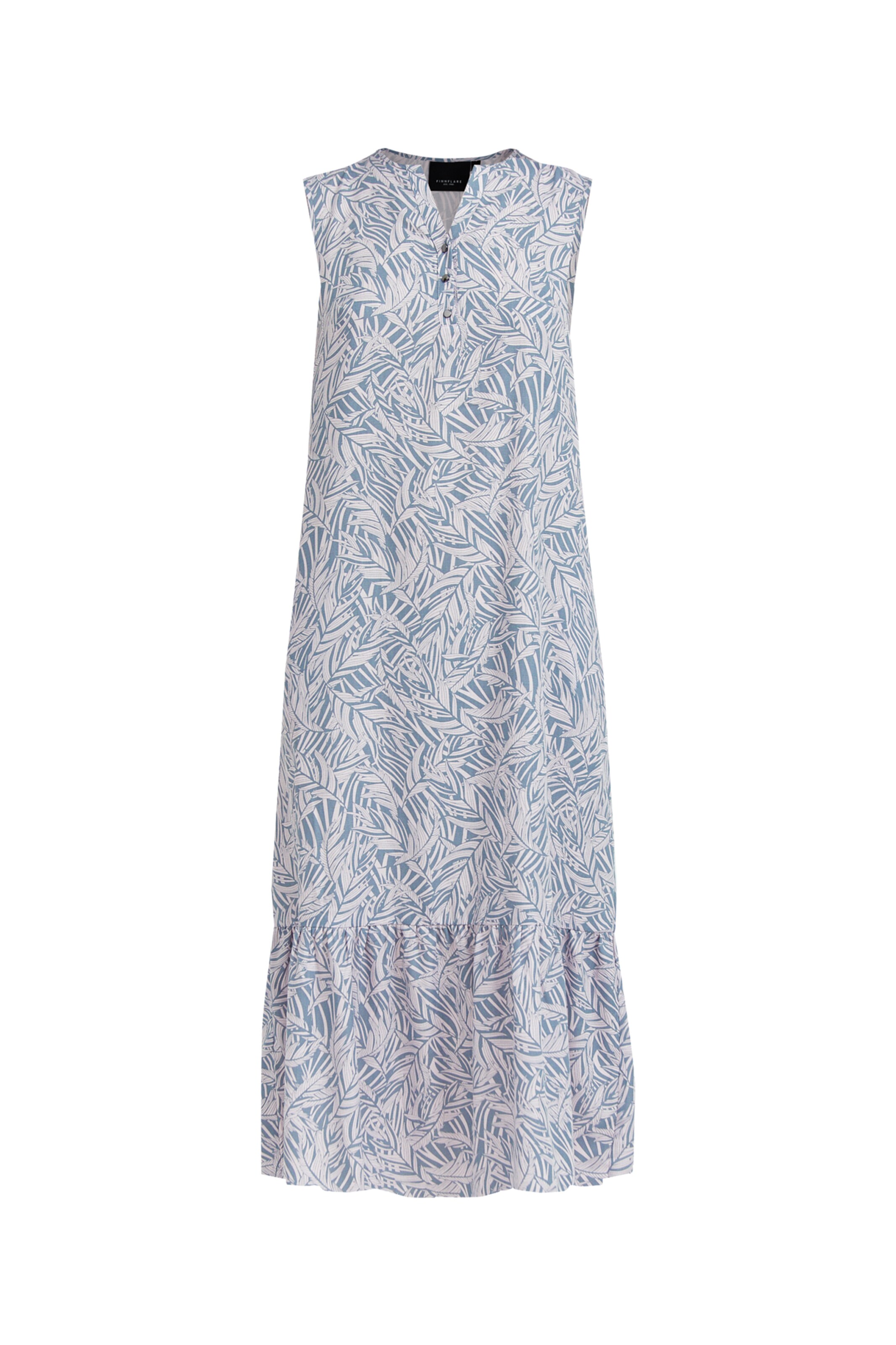 Frauen Große Größen Finn Flare Sommerkleid in Blau, Weiß - MC46691 Frauen Große Größen Finn Flare Sommerkleid in Blau, Weiß - MC46691