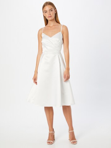 Robe de cocktail SWING en blanc : devant