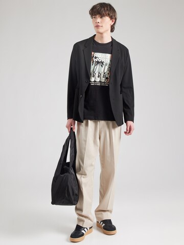 Maglietta 'Travel Guitar' di Ben Sherman in nero