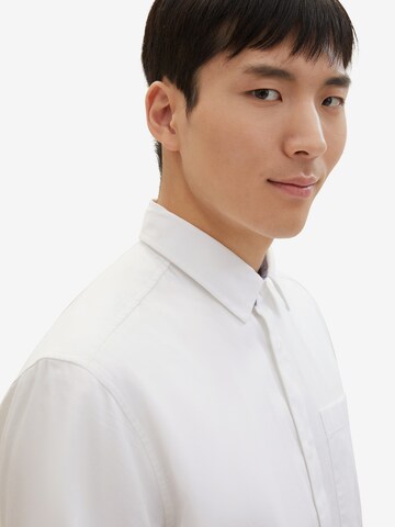 TOM TAILOR Regular fit Button Up Shirt 'Bedford' in White