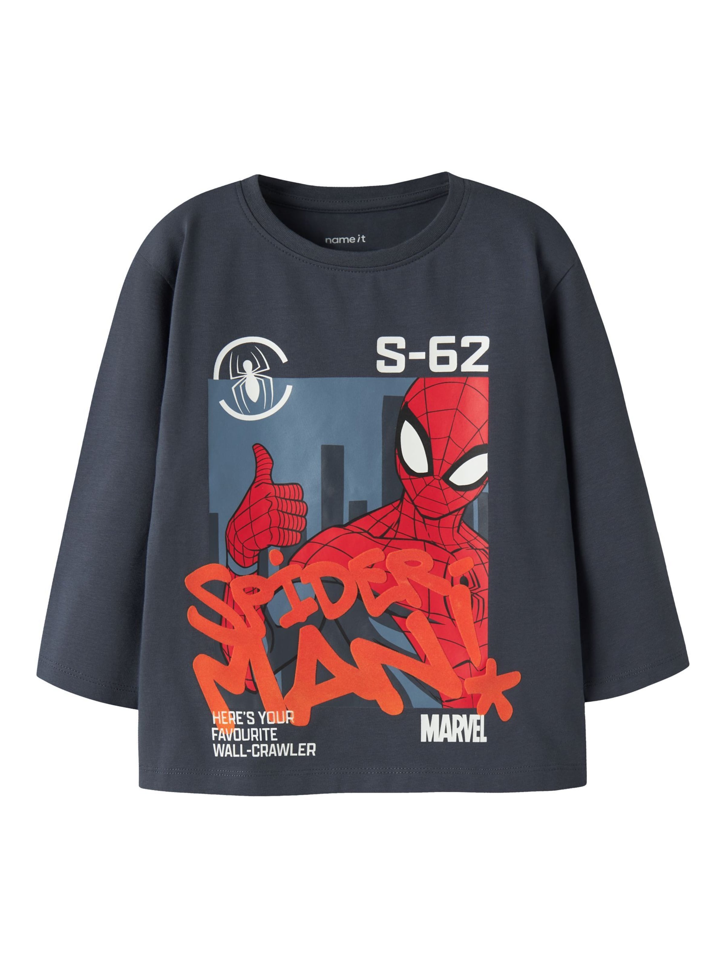 Maglietta 'NMMALDER SPIDER' di NAME IT in blu: frontale