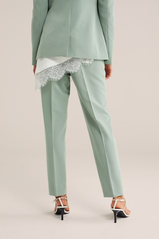 WE Fashion Slimfit Broek in Groen