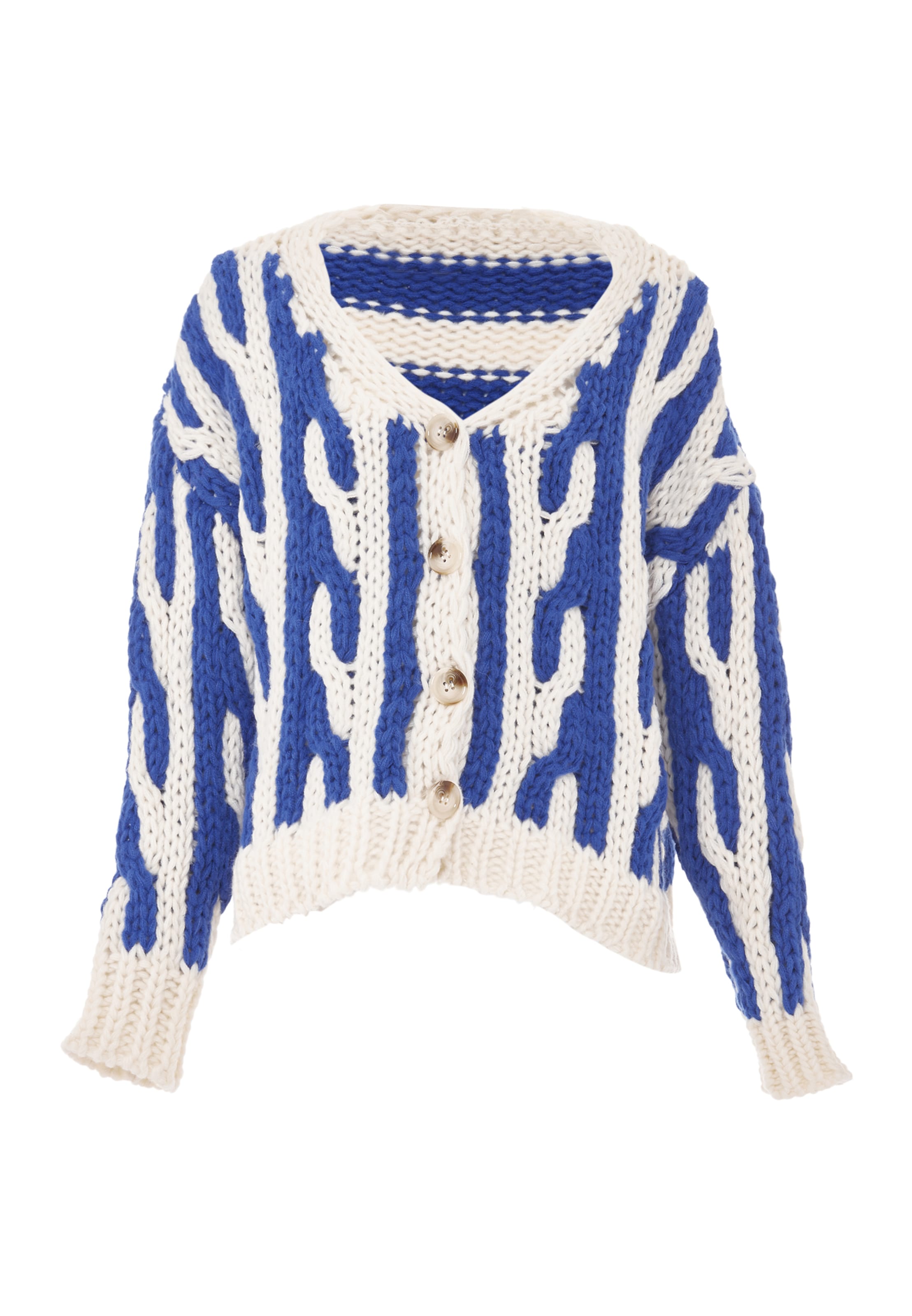 ebeeza Strickjacke in Blau: Vorderseite