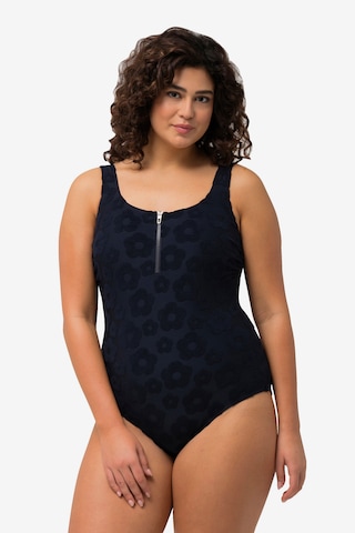 Ulla Popken Swimsuit in Blue: front