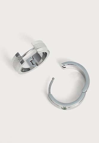 LACOSTE Ørering 'Stencil' i sølv: top