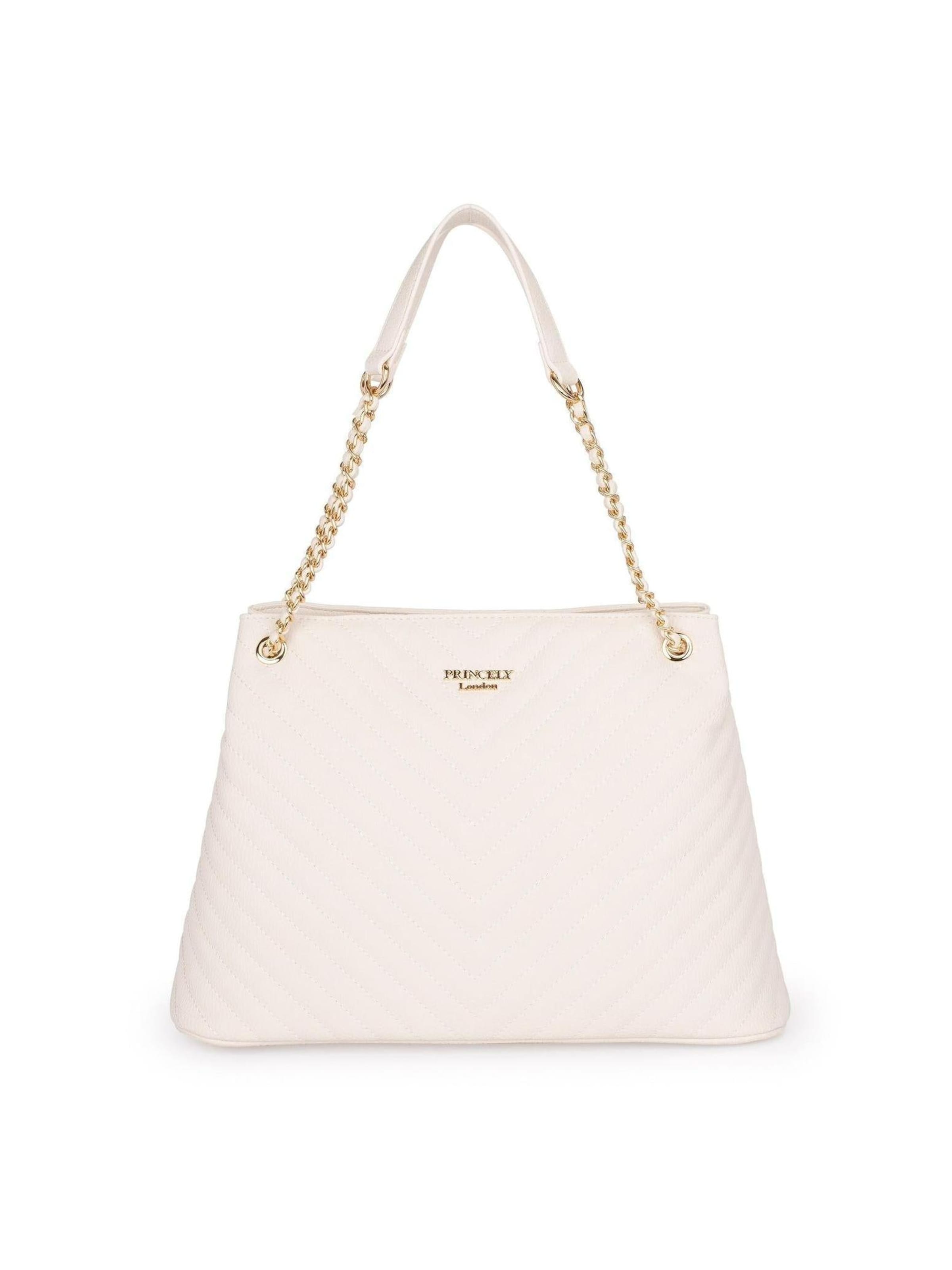 Princely London Handbag 'Nina' in White: front