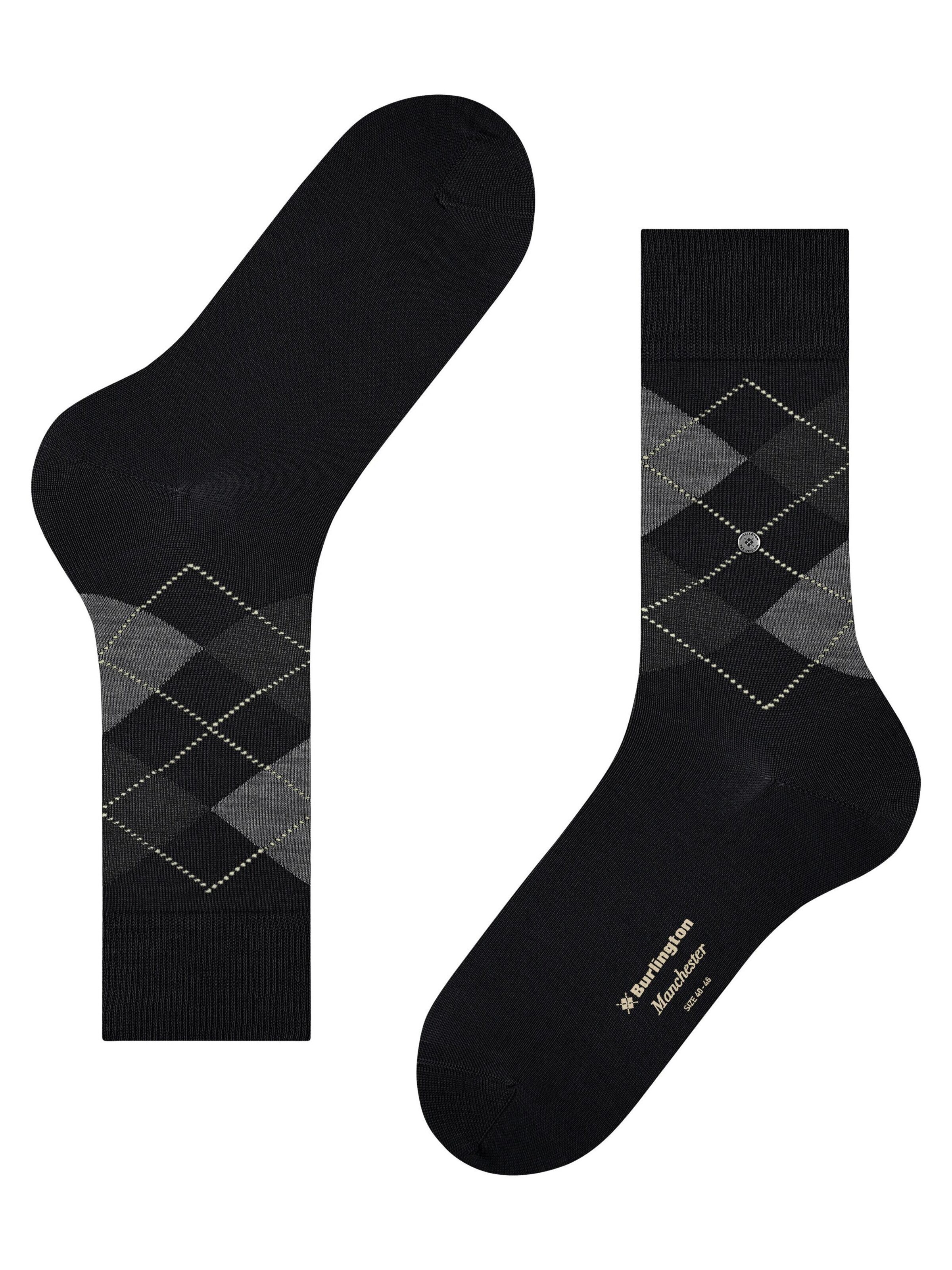 BURLINGTON Socken 'Manchester'‌ in Schwarz