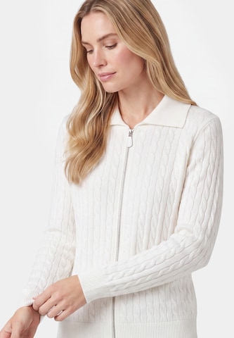 usha WHITE LABEL - Casaco de malha 'Minimalistic' em branco