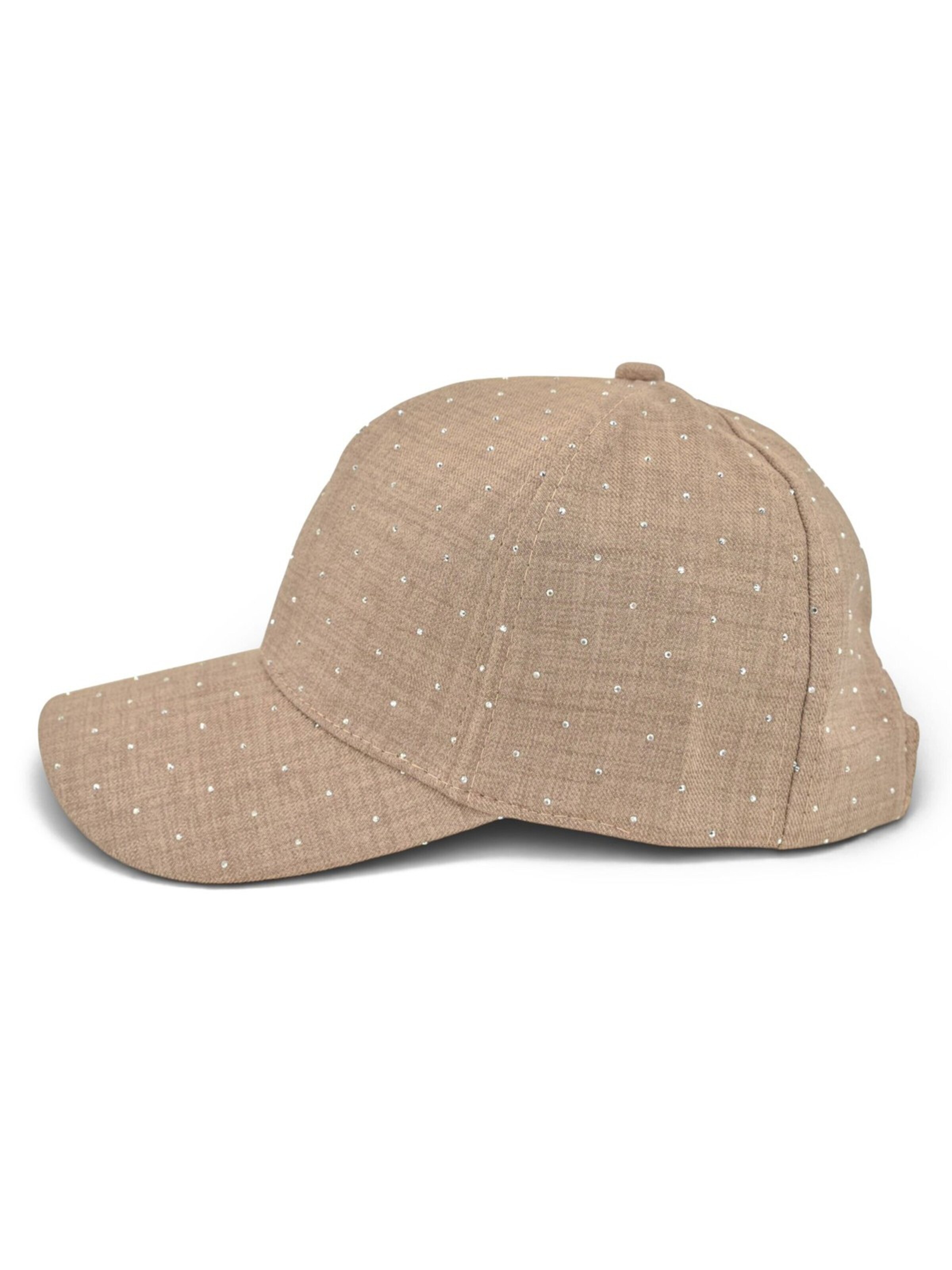 styleBREAKER Cap 'Baseball Cap Strass Glitzer Steine' in Brown