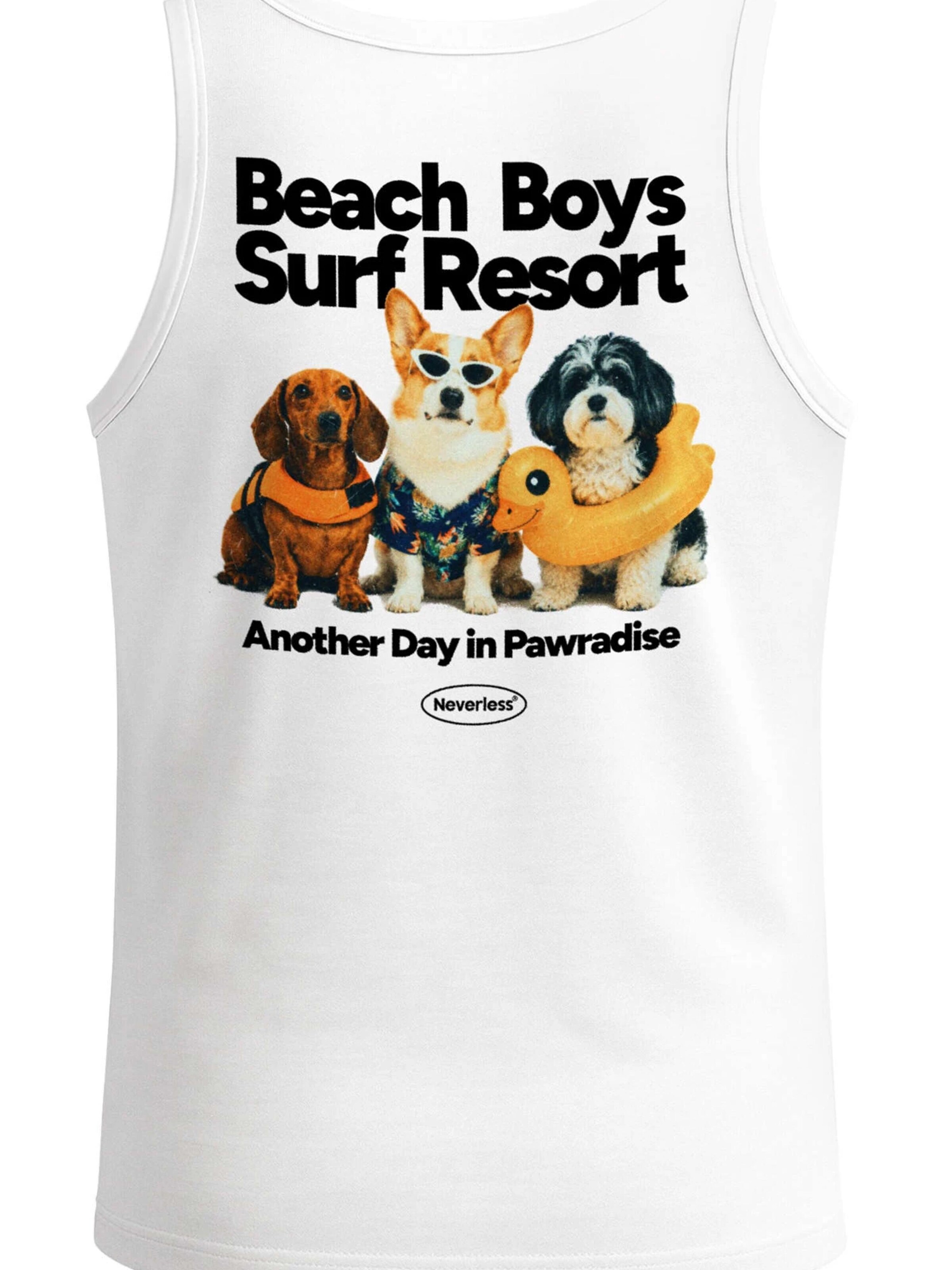 Neverless Shirt 'Beach Dogs' in White