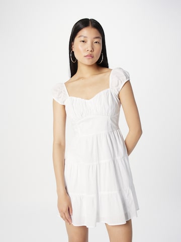 HOLLISTER Summer Dress in White: front