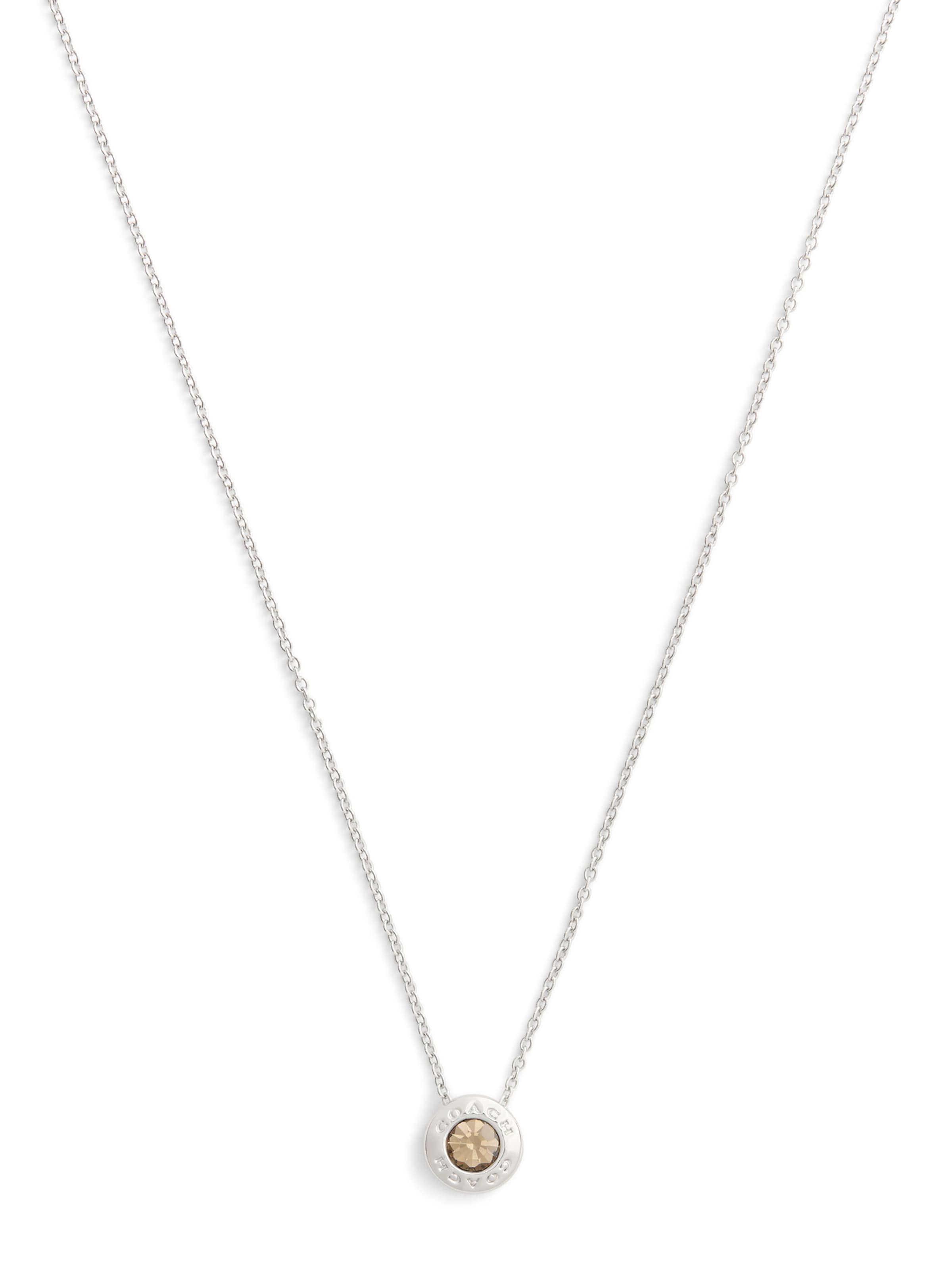 COACH - Colar 'Signature Open Circle' em prata