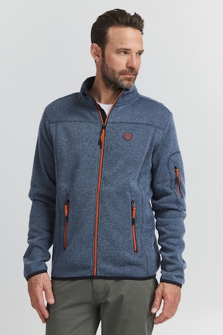 FQ1924 Fleece jas 'Pentrus' in Blauw: voorkant