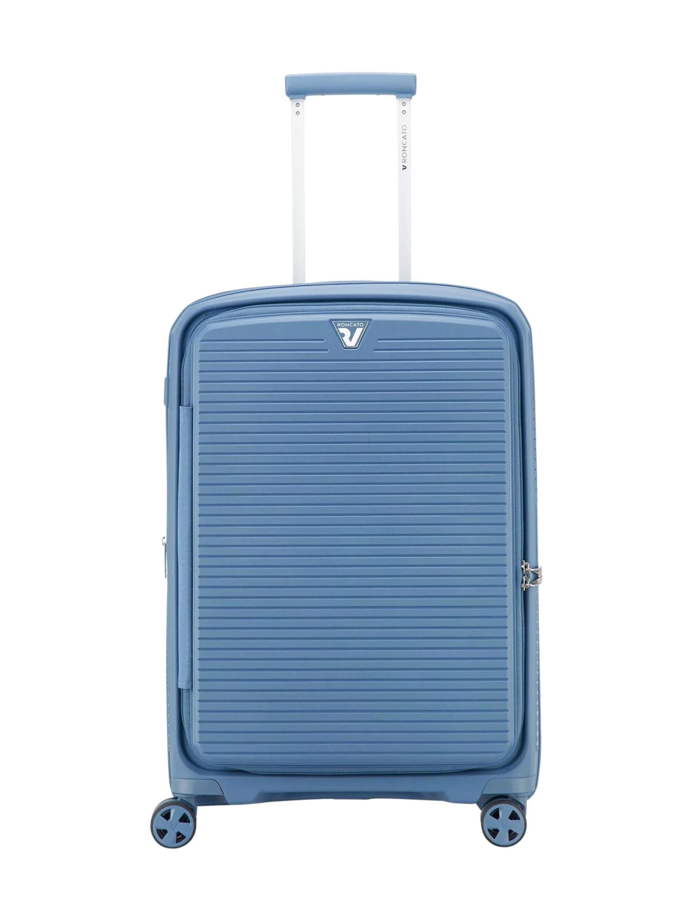 Roncato Trolley 'RONCATO TROLLEY MEDIO 4R 67CM EXP. ARCADE DLX Valigie e Trolley' in Blue: front