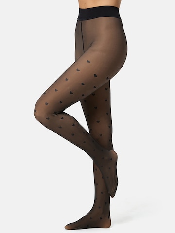 Nur Die Fine Tights ' Warm & Transparent haltbar 80 DEN Print ' in Black: front