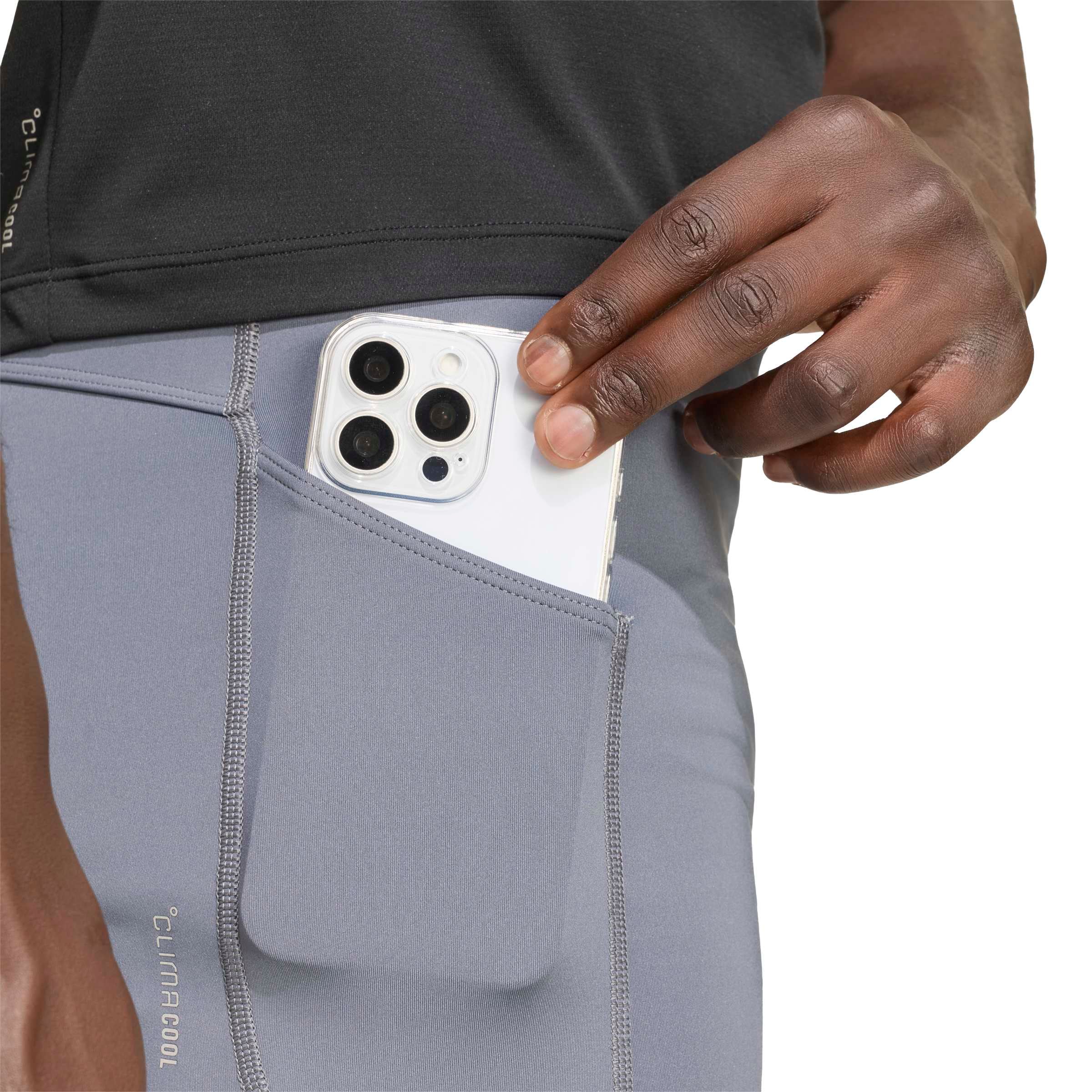 ADIDAS PERFORMANCE Skinny Sportovní kalhoty 'ADIZERO' – šedá