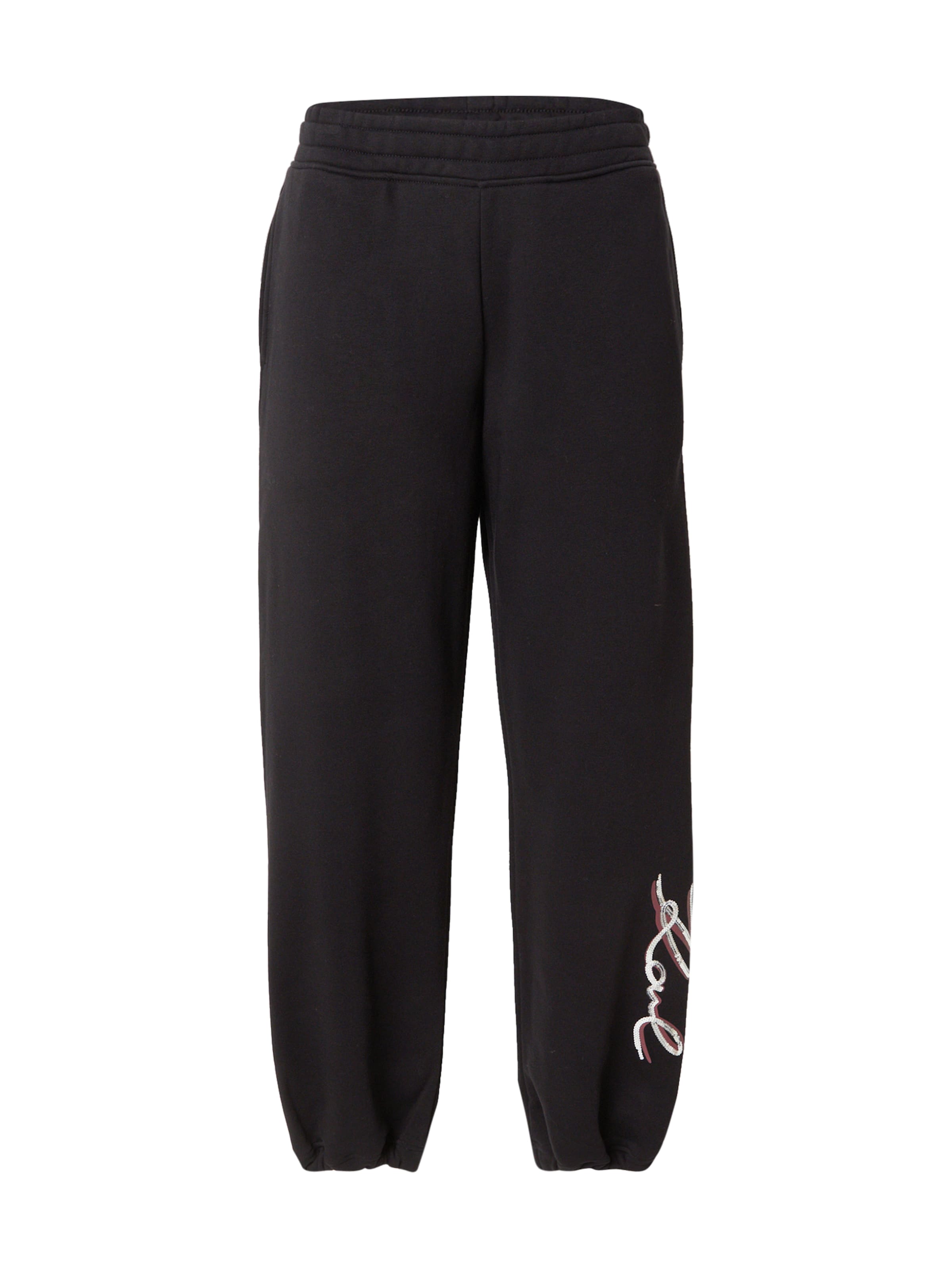 Karl Lagerfeld Tapered Pants in Black: front