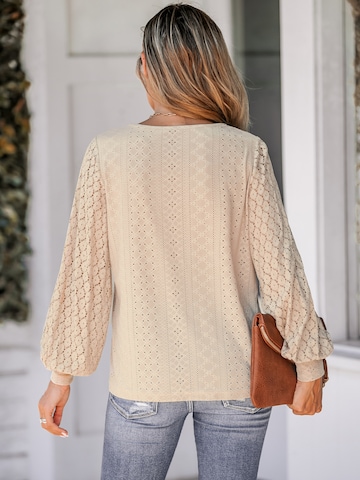 Cupshe Blouse 'Longsleeve' in Beige