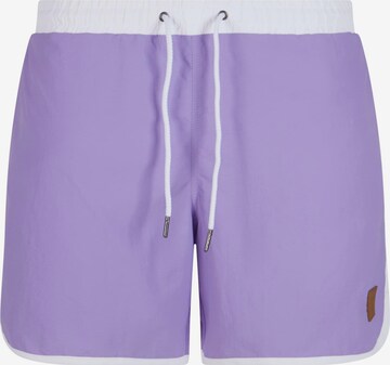 Urban Classics Board Shorts in Purple: front