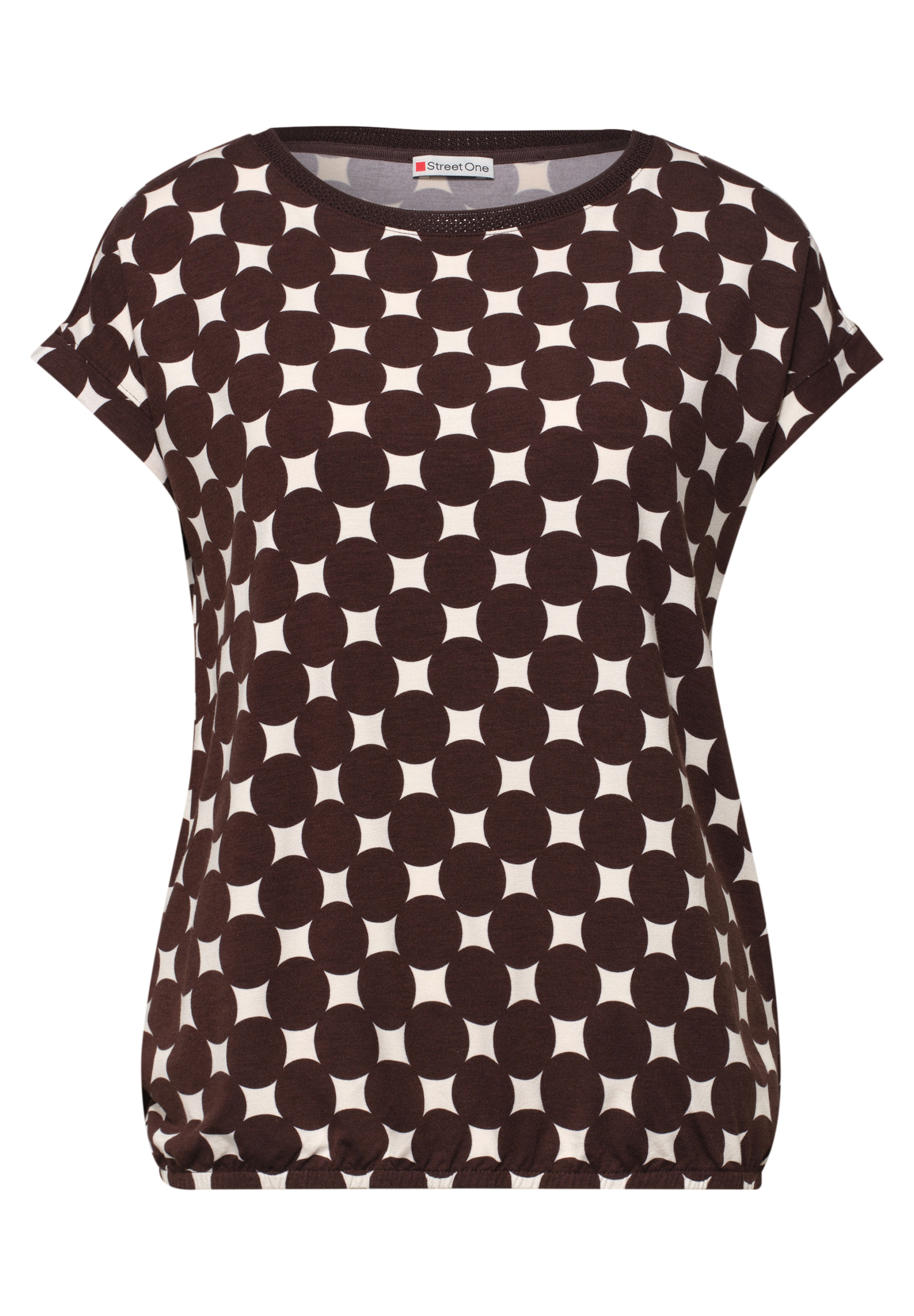 STREET ONE Shirt in Brown: front