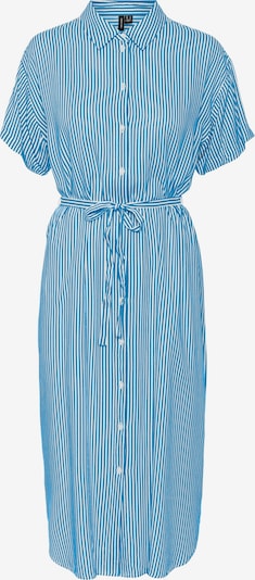 VERO MODA Robe-chemise 'BUMPY' en bleu / blanc, Vue avec produit