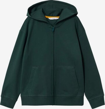 MANGO KIDS Zip-Up Hoodie 'Oregon' in Green: front