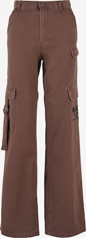 Karl KaniLoosefit Cargo hlače - smeđa boja: prednji dio