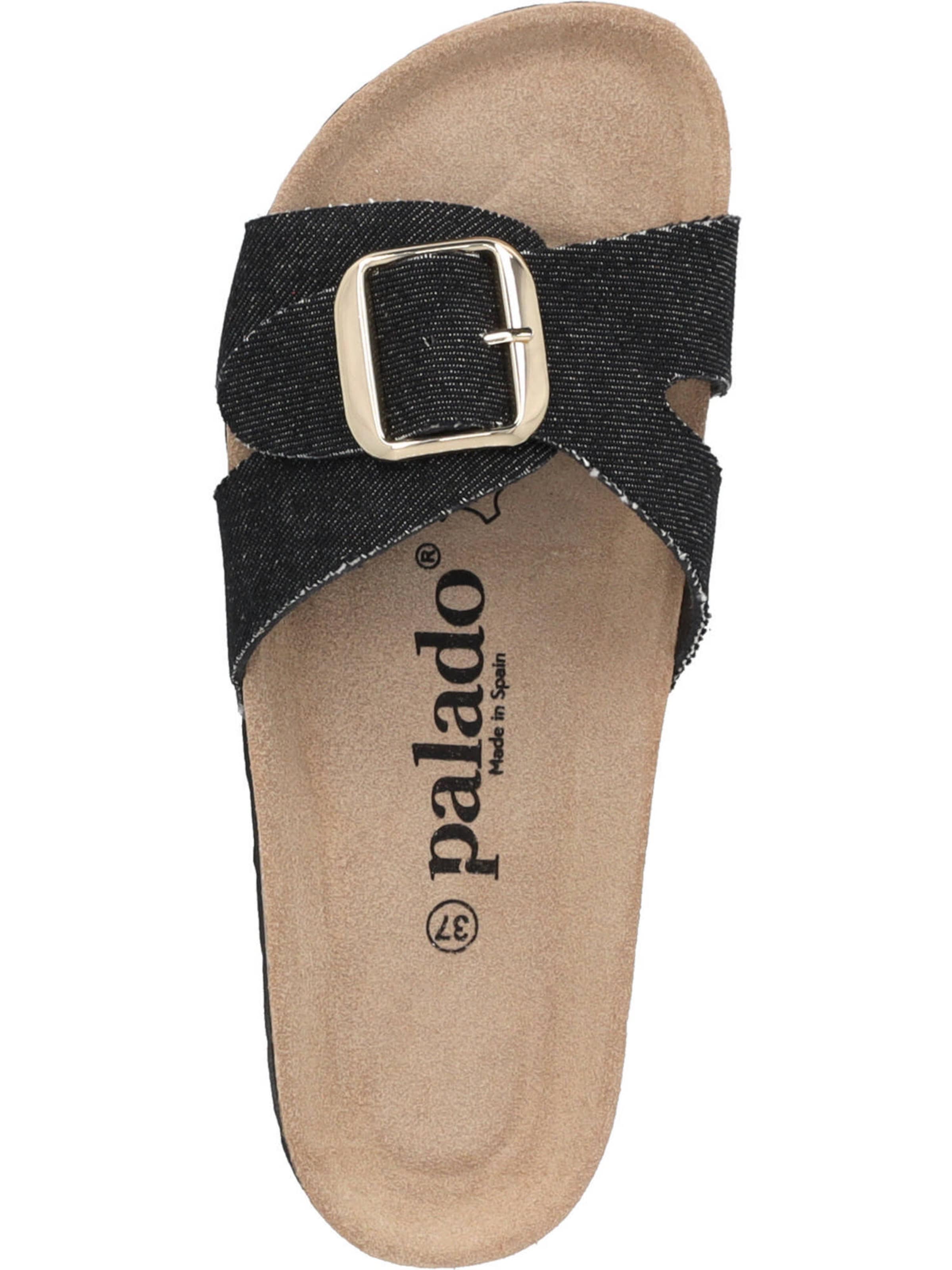 Palado Papucs 'Tinos Jeans' - fekete