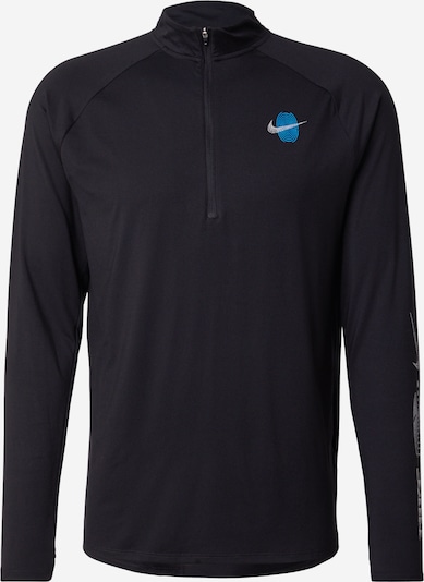 NIKE Sporta krekls 'STRIDE ENERGY', krāsa - jūraszils / melns / balts, Preces skats