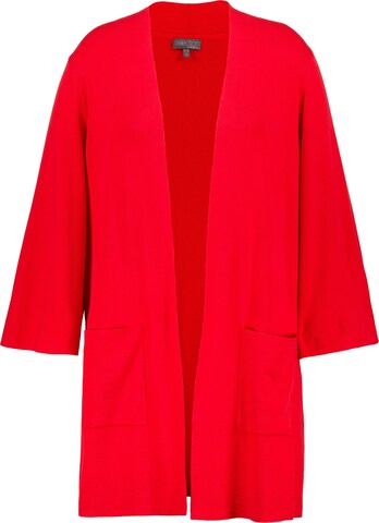 Ulla Popken Knit Cardigan '800571' in Red: front