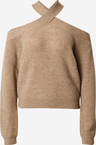 SOMETHINGNEW Sweater 'ALMI' in Brown: front