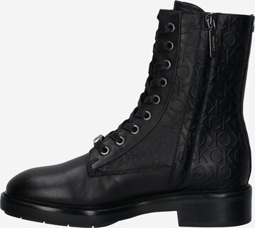 Calvin Klein Lace-Up Ankle Boots in Black