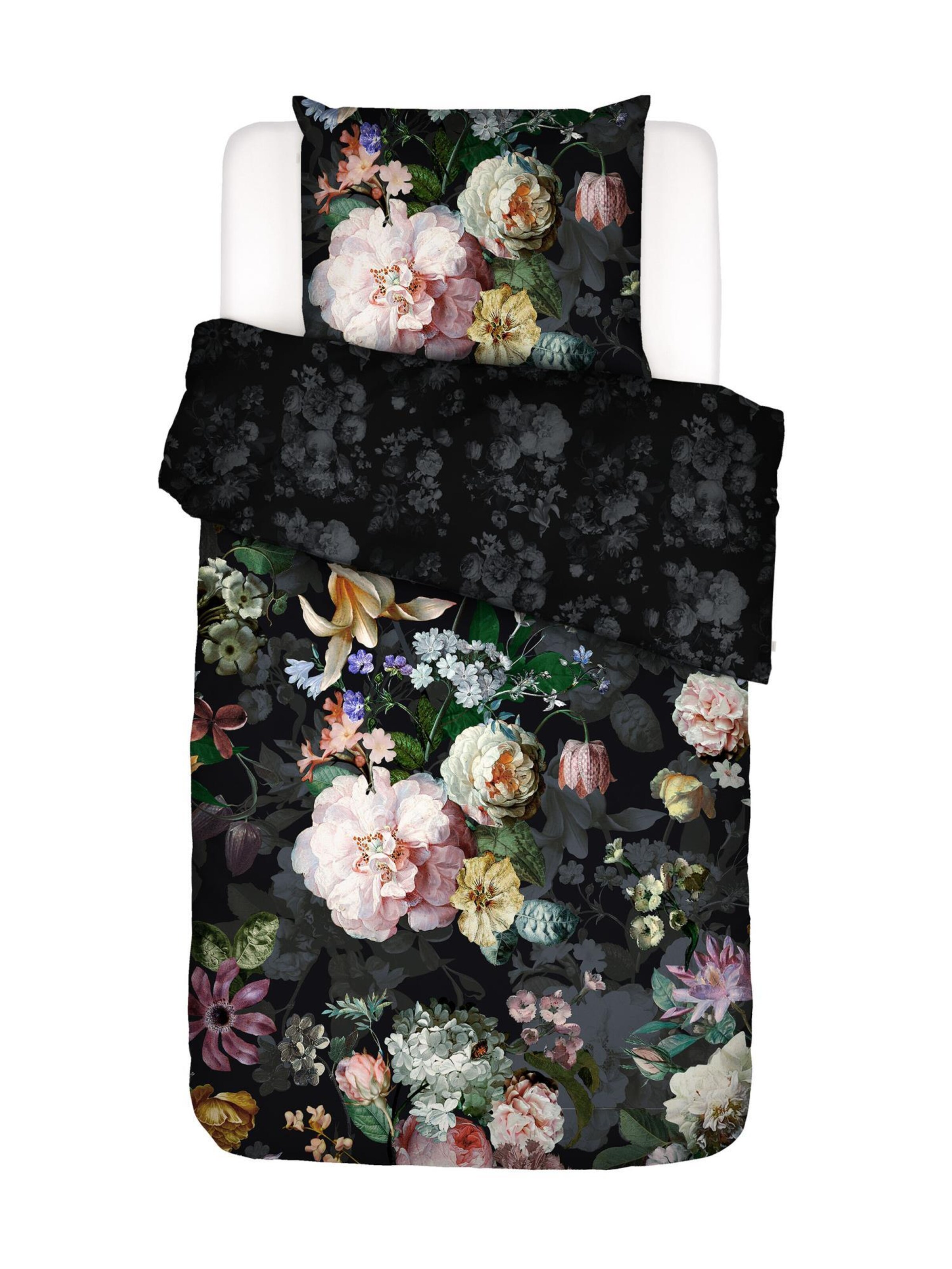 ESSENZA Duvet Cover 'Fleur Festive' in Black